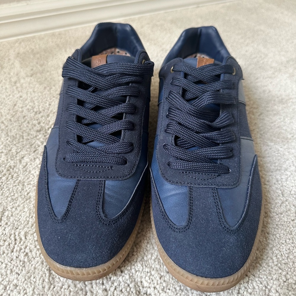 Ben Sherman Leather & Suede Blue Sneakers Men’s Size 12